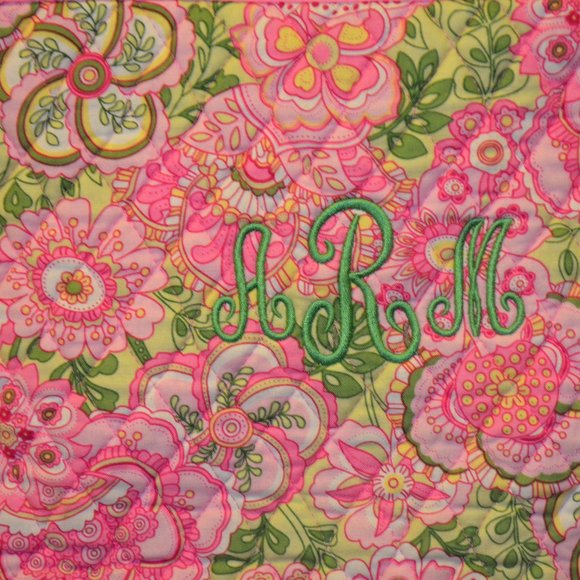 Vera Bradley Pink Petal Print Button Top Bag - Picture 4 of 10